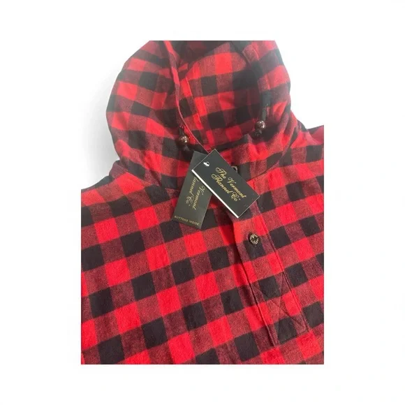 NWT Vermont Flannel Co Organic Cotton Hoodie Buffalo Check Large Luxury Flannel - Picture 3 of 8